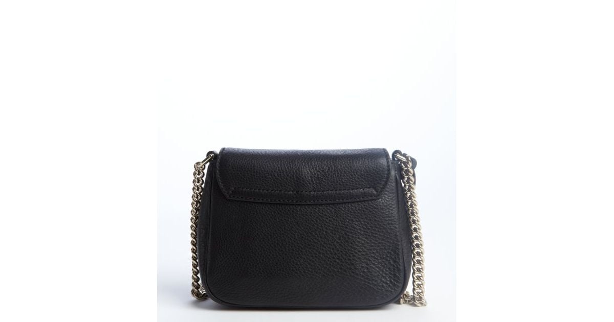 gucci soho black leather chain medium shoulder bag