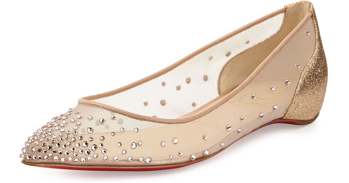 christian louboutin pointed toe flats