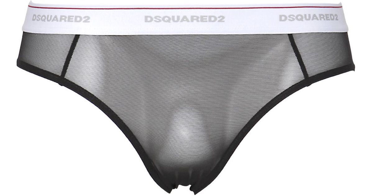 Lyst - Dsquared² Stretch Tulle Briefs in Black for Men