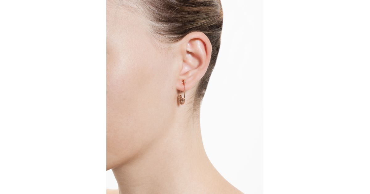 Lyst Rosa De La Cruz 18k Rose Gold And Diamond Safety Pin Earring Lyst Rosa De La Cruz 18k Rose Gold And Diamond Safety Pin Earring In Pink