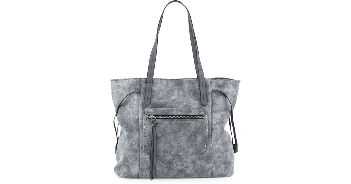 Violet ray Oversized Metallic Tote Bag in Gray (PEWTER) - Save 32 ...