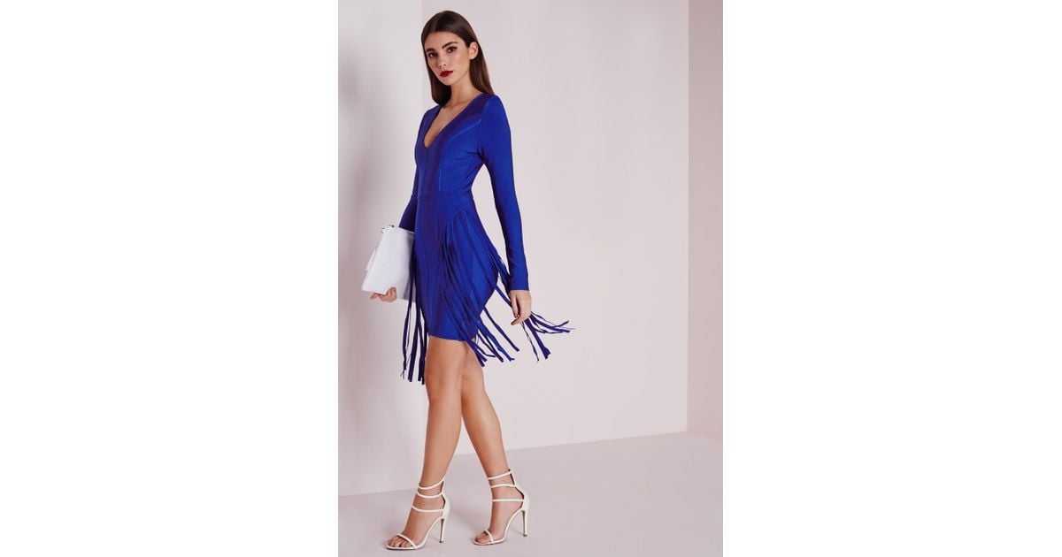 Blue Dress with Fringe