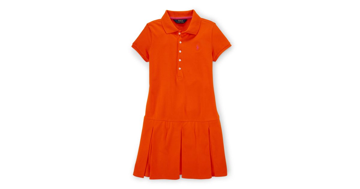 Pleated Polo Dress
