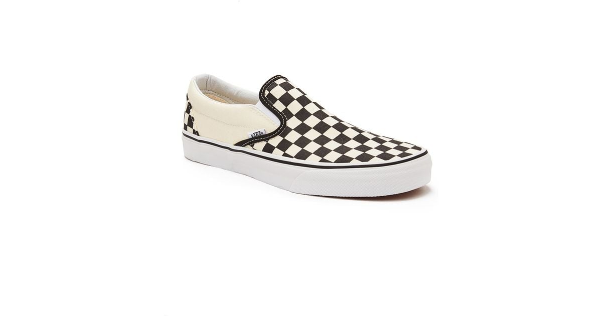 Vans Slip-on Plimsolls Black & White Check in White for Men | Lyst