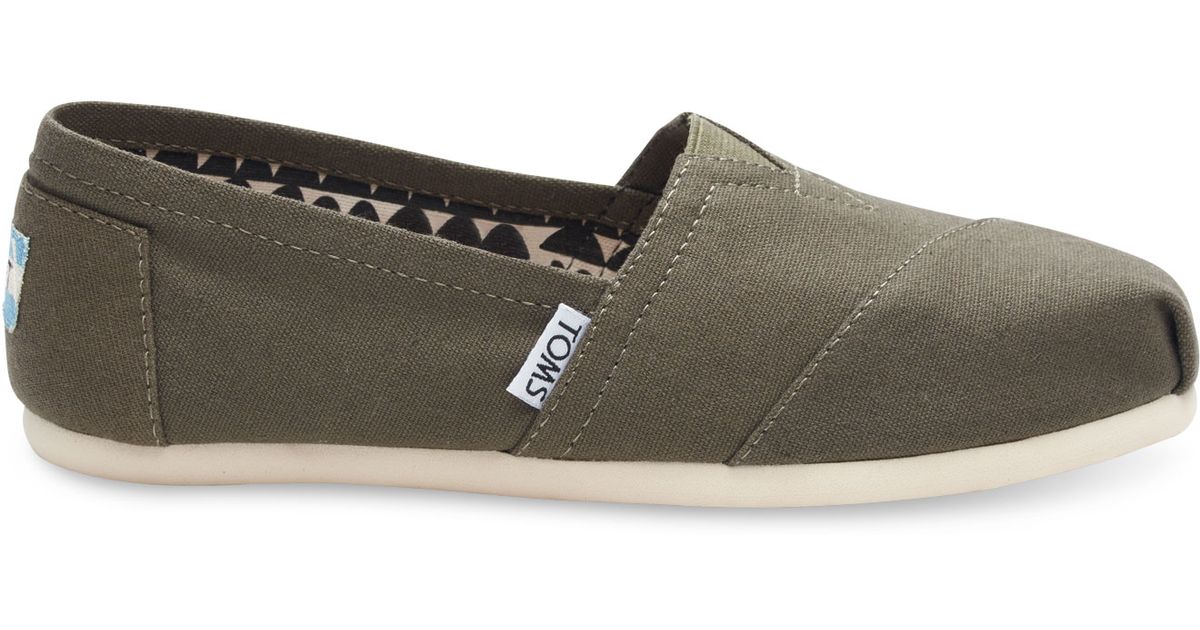 olive green toms womens