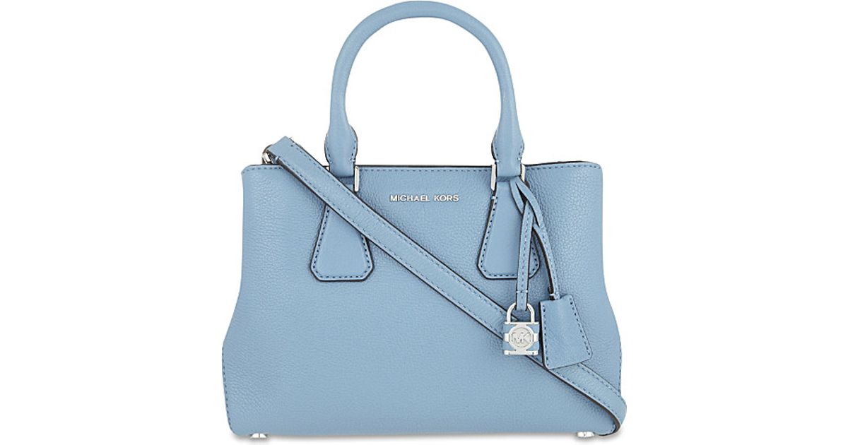 Blue Michael Satchel Leather Small Lyst Kors Camille 5ARjL4