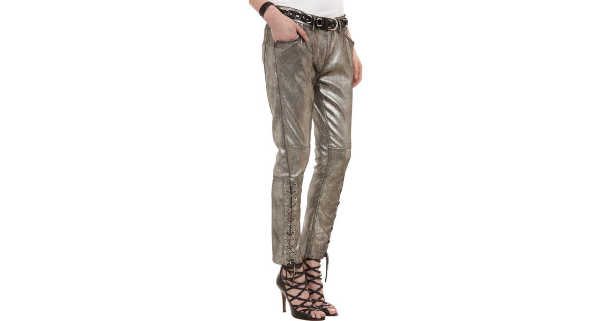 isabel marant silver pants