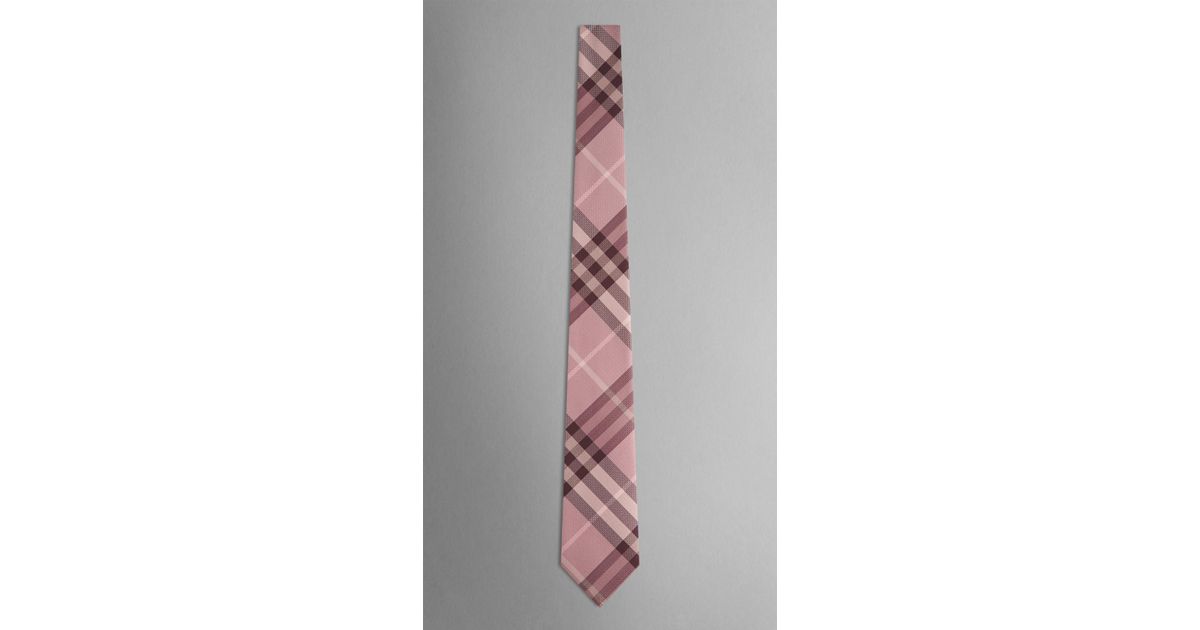 burberry pink check tie