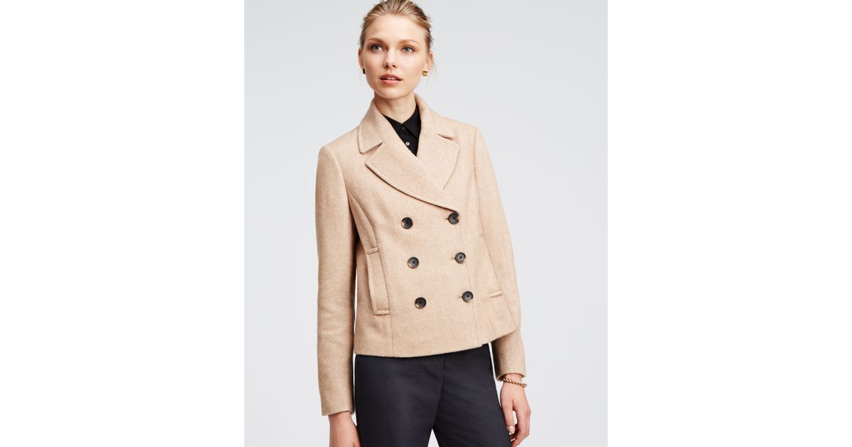 Ann Taylor Pee Cropped Trench In White Lyst Gallery