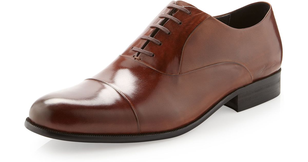 Lyst Kenneth Cole Chief Executive  Oxford Shoe  Cognac in 