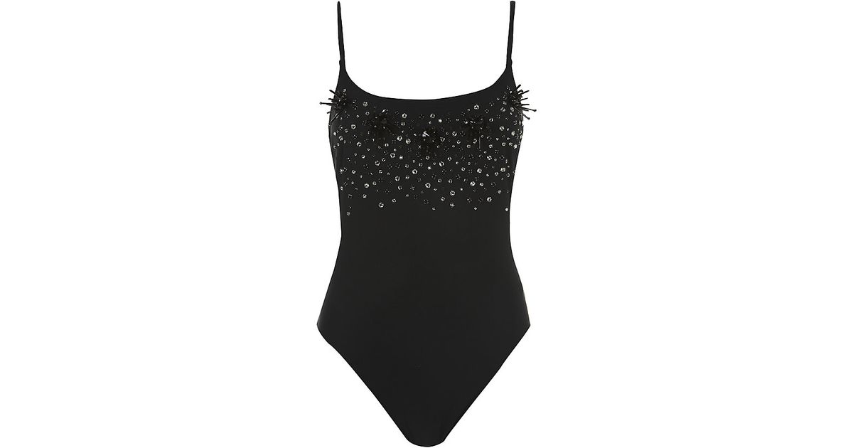 Gottex Embellished Swimsuit in Black Lyst