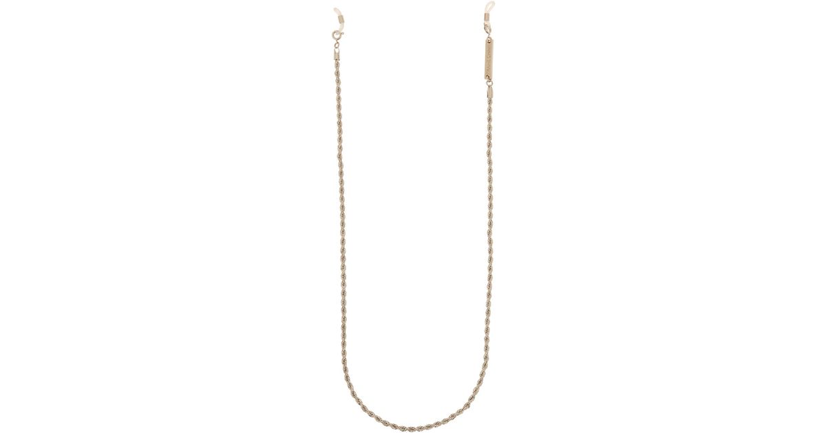 Frame Chain White Gold Plated Roller Rope In Metallic Lyst