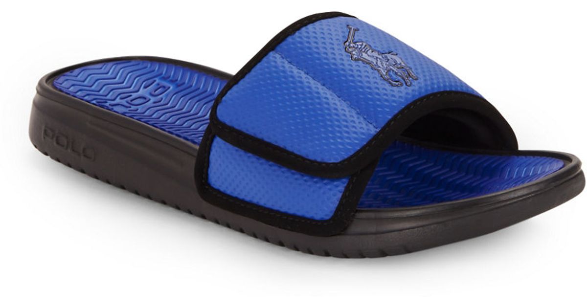 Lyst Polo  ralph lauren Romsey Slide Sandals  in Blue for Men 