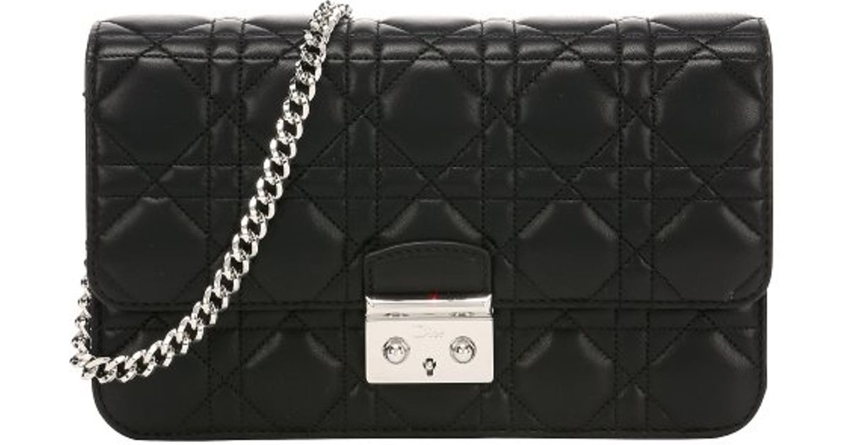 Lyst Dior Black Cannage Leather Miss Flap Front Shoulder Lyst Dior Black Cannage Leather Miss Flap Front Shoulder Bag In