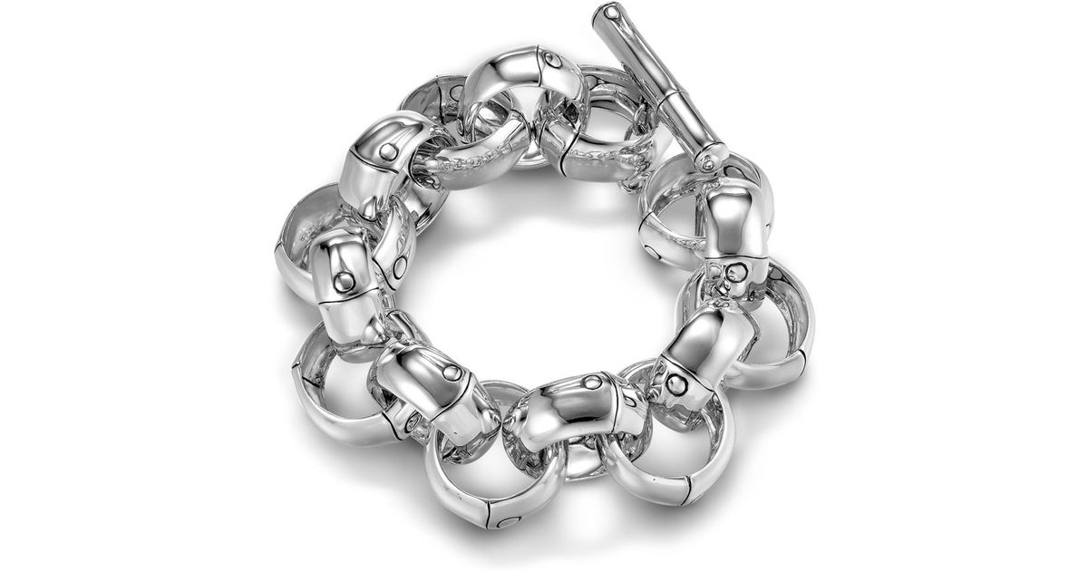Lyst John Hardy Bamboo Large Link Bracelet In Metallic