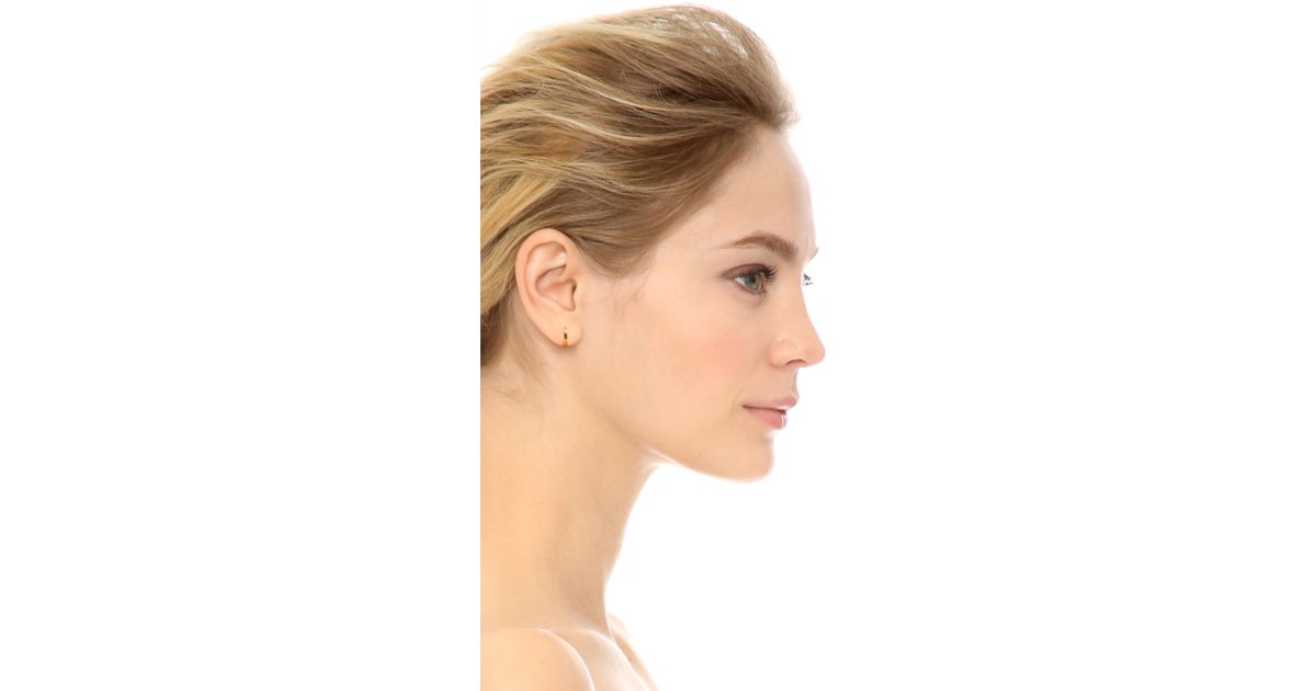 Lyst Gorjana Marmont Mini Hoop Earrings Gold In Metallic