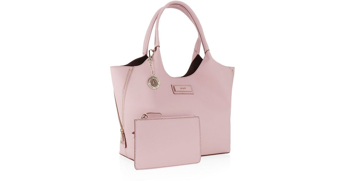 Dkny Saffiano Tote Bag in Pink | Lyst