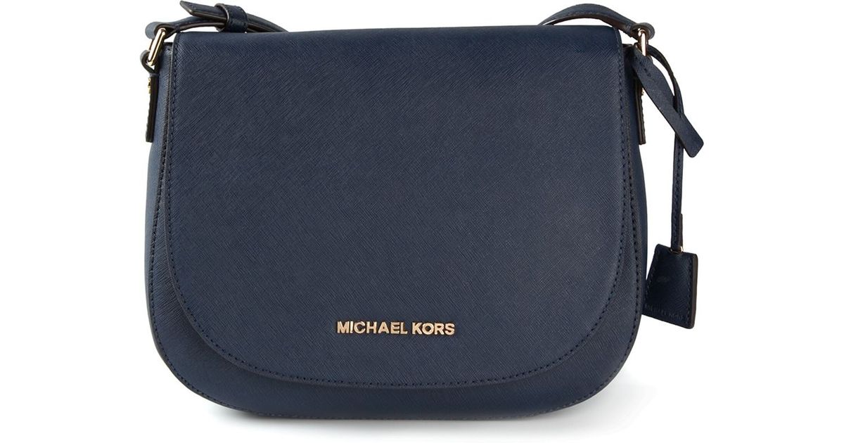 Lyst - Michael Michael Kors Hamilton Messenger Bag in Blue