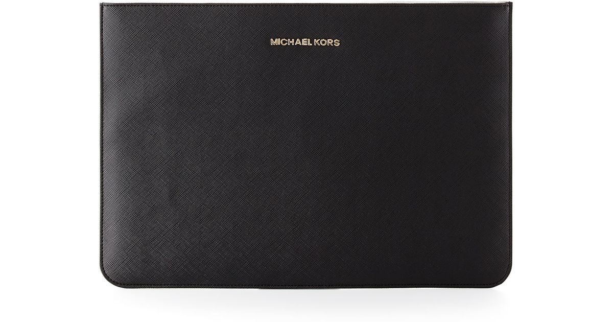 Lyst Michael Kors Saffiano Laptop Sleeve In Black For Men