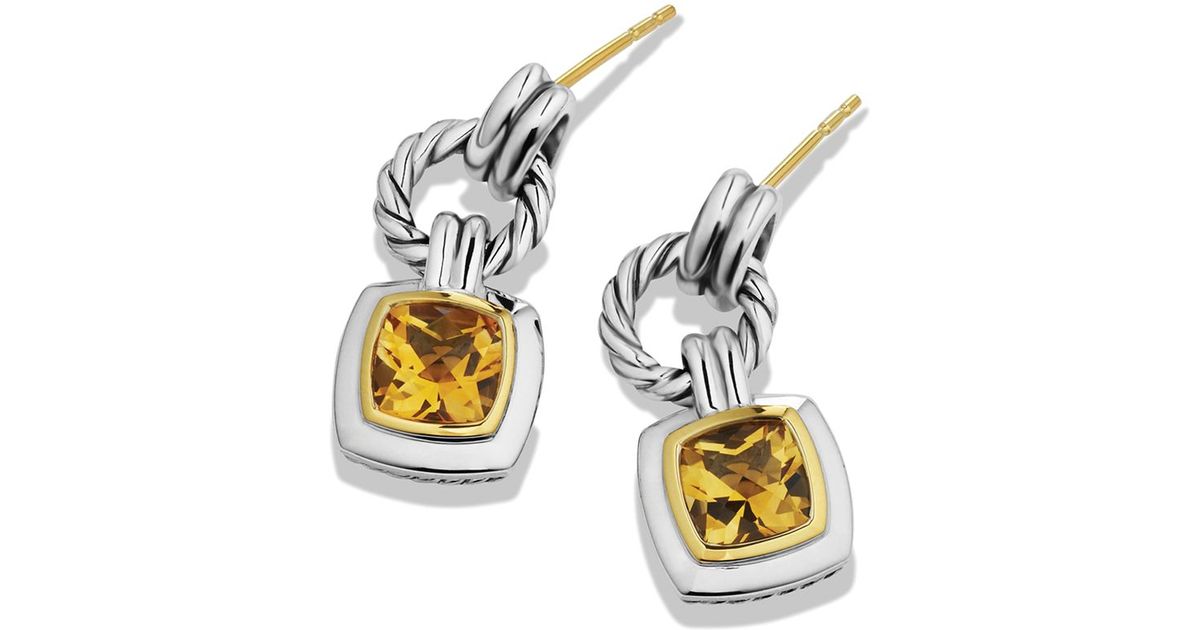Lyst David Yurman Renaissance Drop Earrings With Citrine Gold In Lyst David Yurman Renaissance Drop Earrings With Citrine Gold In Metallic
