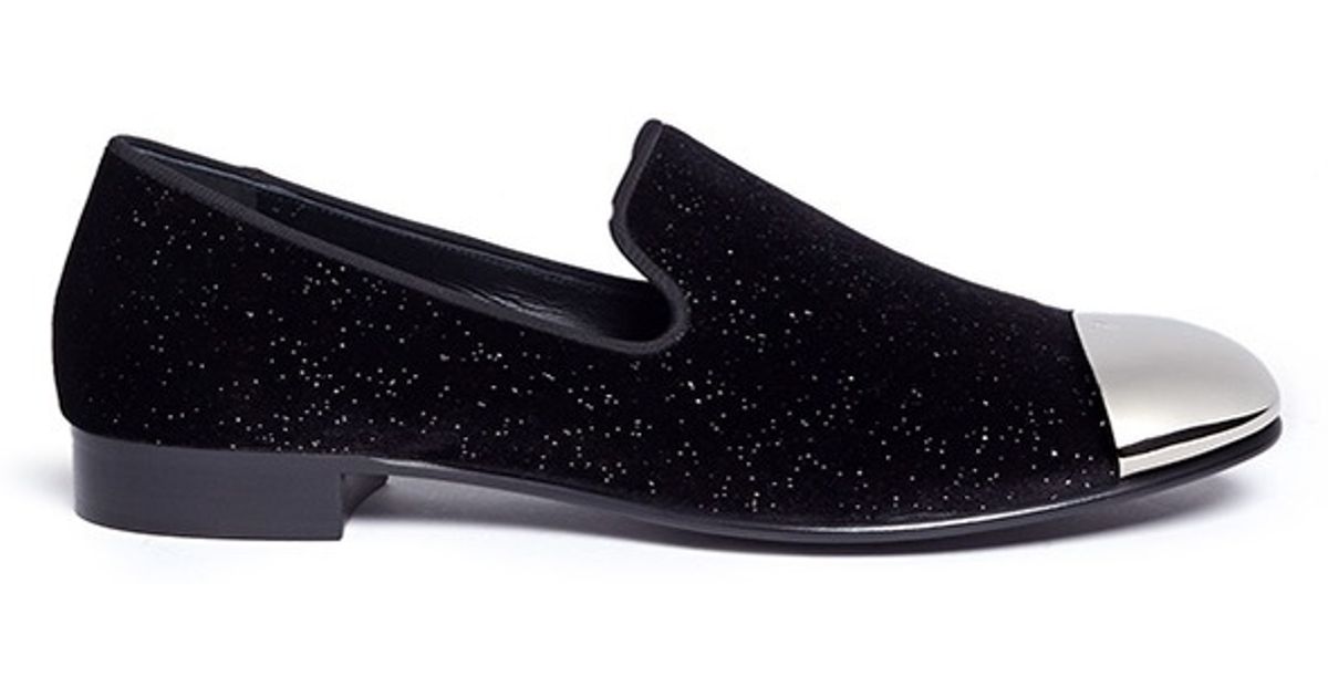 black velvet slip ons