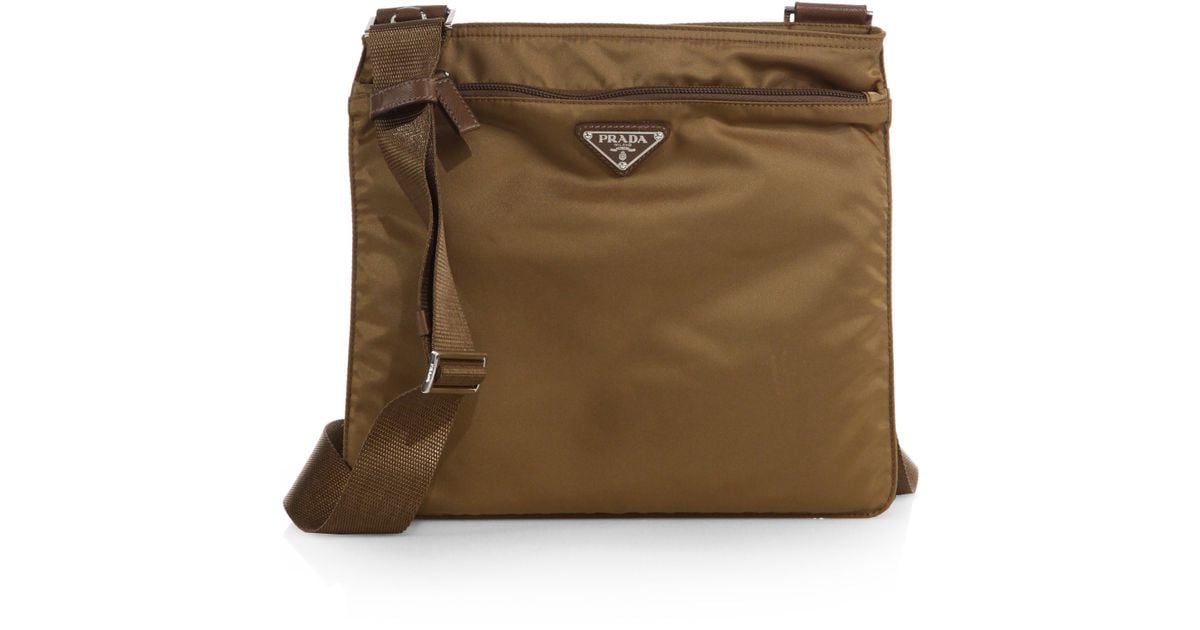 Lyst Prada Vela Crossbody Bag In Brown For Men