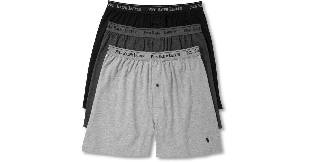 polo ralph lauren men's underwear classic knit boxer 3 pack