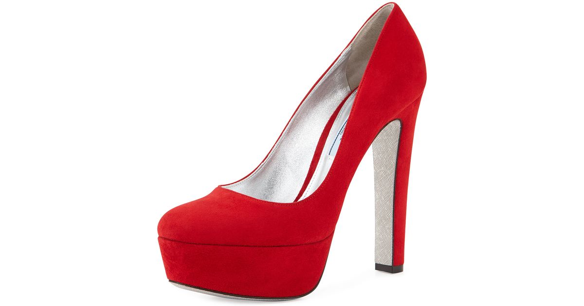 red prada high heel shoes