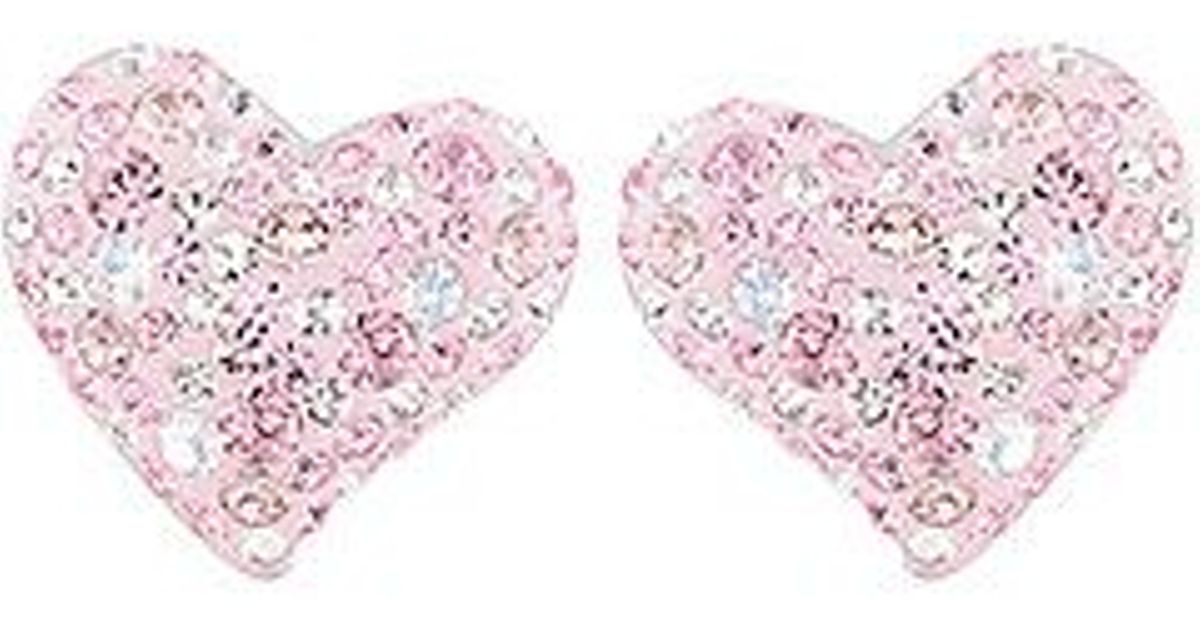 Lyst Swarovski Alana Pierced Earrings In Pink