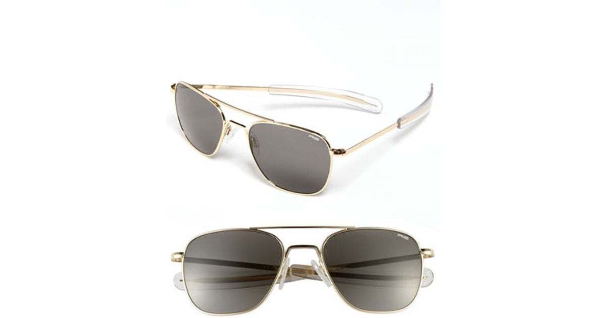 Randolph engineering 55mm Aviator Sunglasses in Gold for ...