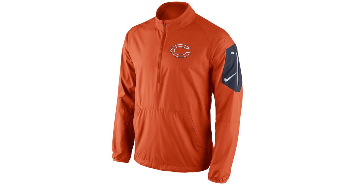 Nike Men's Chicago Bears Lockdown Half-zip Jacket in Orange for Men (Orange/Navy) - Save 50% | Lyst