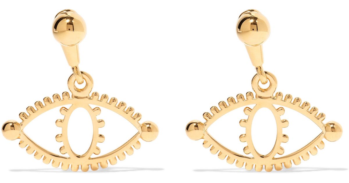 Lyst Chloé Izzy Gold Tone Earrings In Metallic