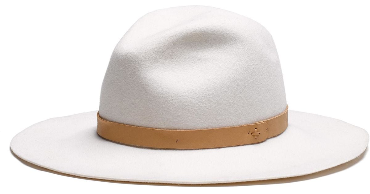 Rag & bone Wide Brim Fedora in White (OFF WHITE) Lyst