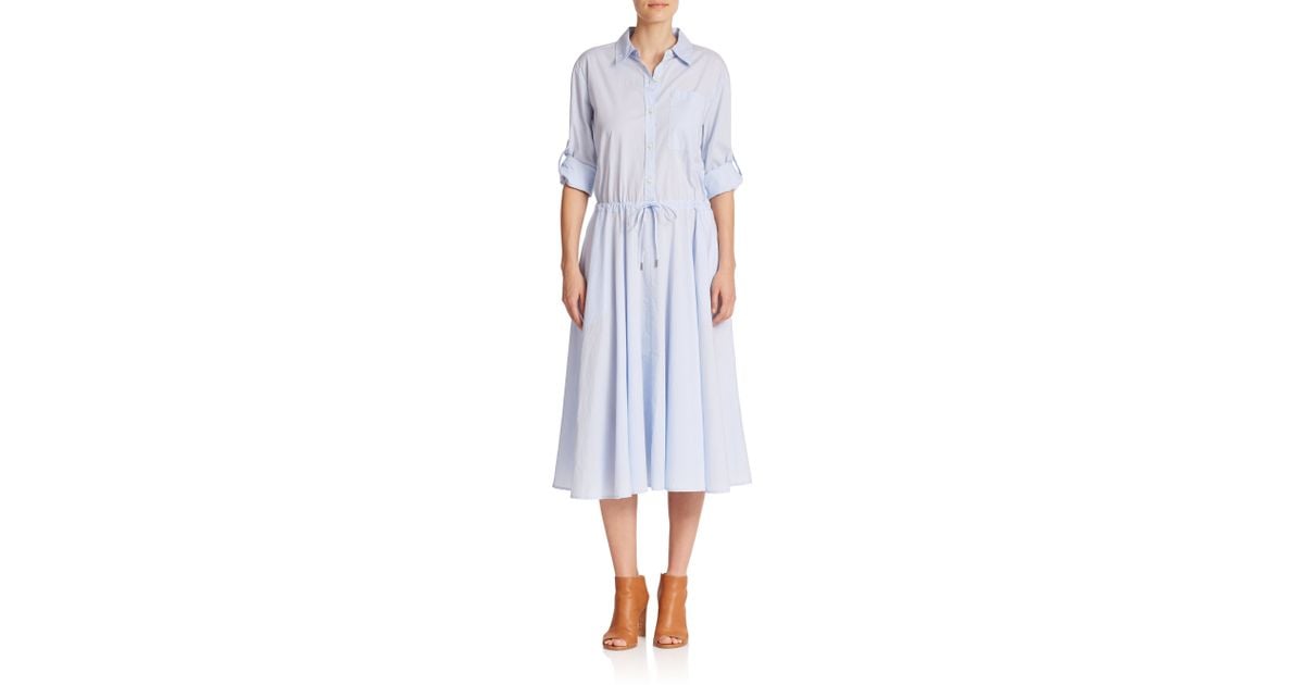 sleeveless oxford shirtdress