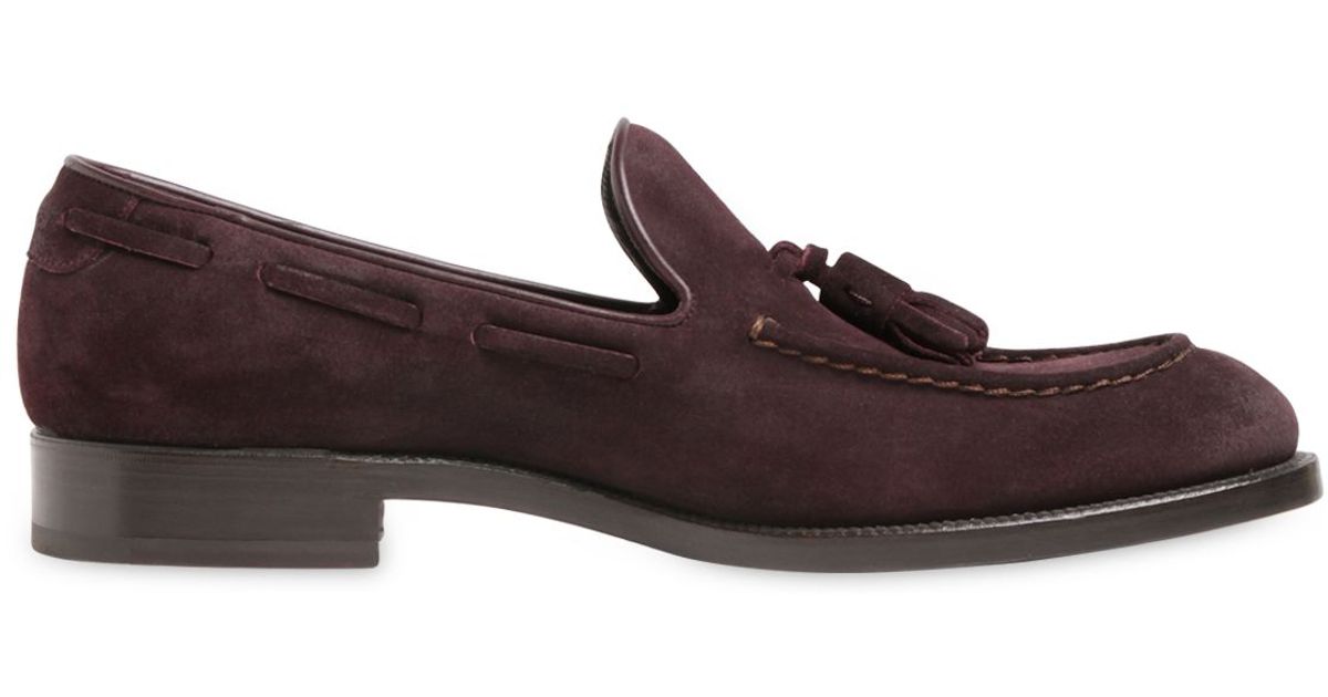 Lyst - Fratelli Rossetti Brera Suede Tasseled Loafers in Purple for Men