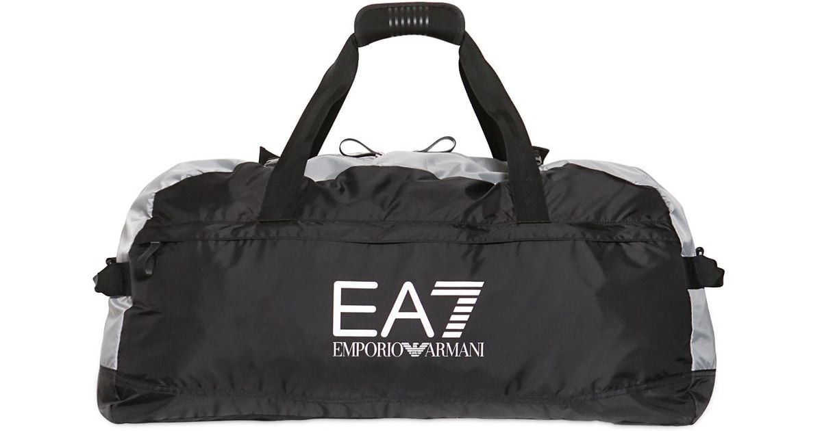 Lyst - Emporio Armani Two Tone Ripstop Sport Duffle Bag in Black for Men