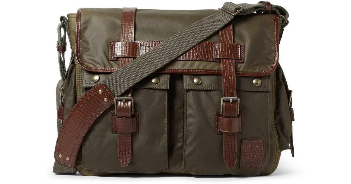 Lyst Belstaff Bromfield Waxedcotton Messenger Bag In Green For Men