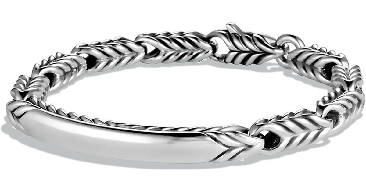 Lyst David Yurman Chevron Id Bracelet In Metallic For Men