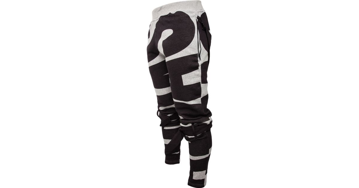 Jeremy scott for adidas Letter Bondage Strap Jogging Bottoms Grey/Black in Black for Men | Lyst