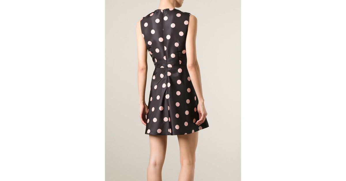 Lyst Red Valentino Polka Dot Dress In Black