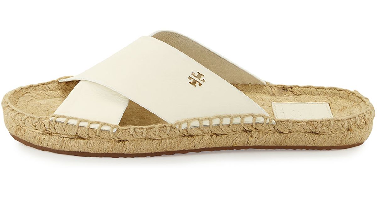 tory burch espadrille white