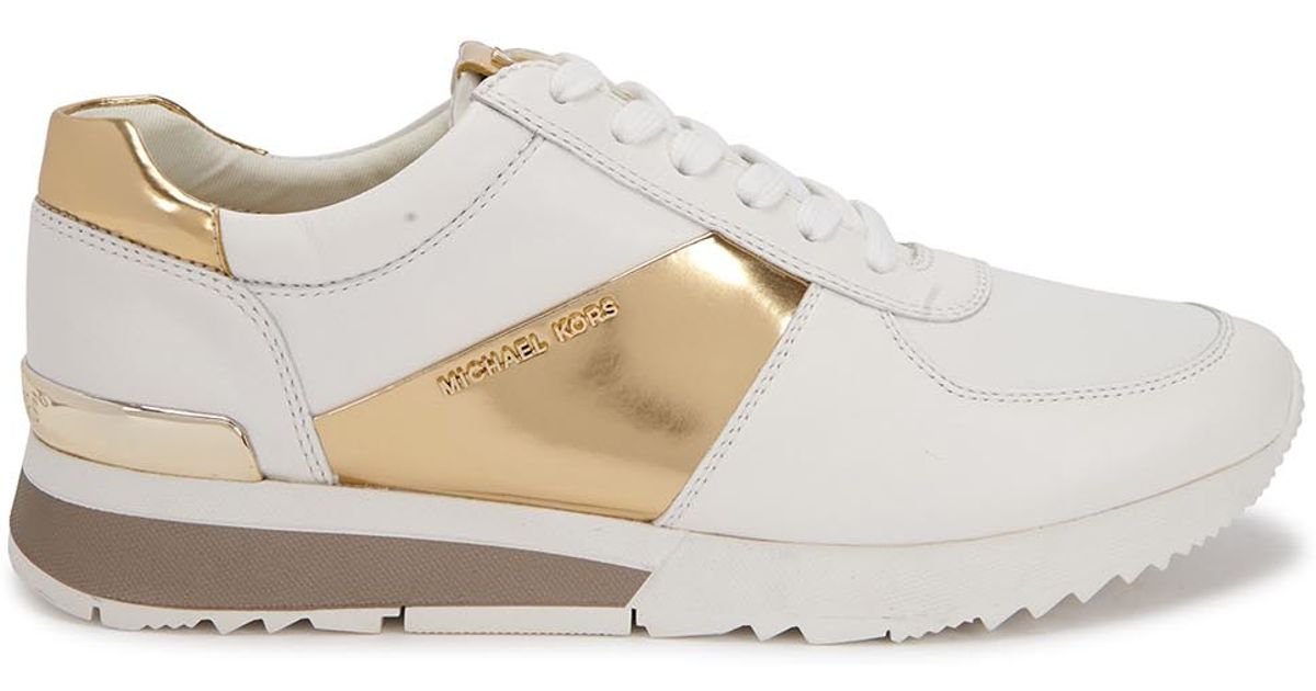 michael kors allie trainer sneakers black and gold