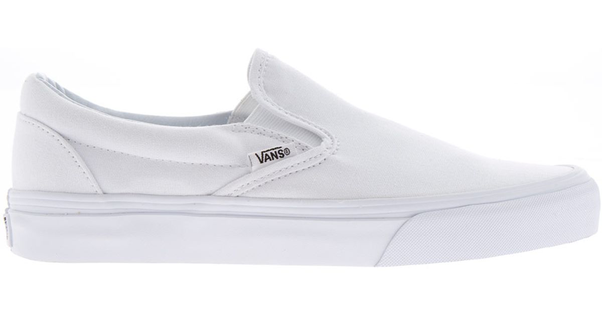 vans white slip on shoes