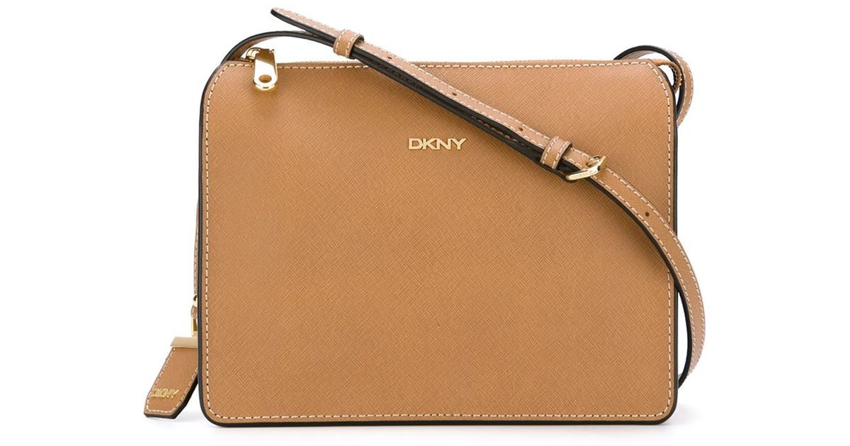 Lyst Dkny Square Crossbody Bag In Natural
