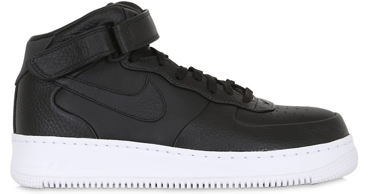 Nike Lab Air Force 1 Mid Top Sneakers in Black for Men | Lyst