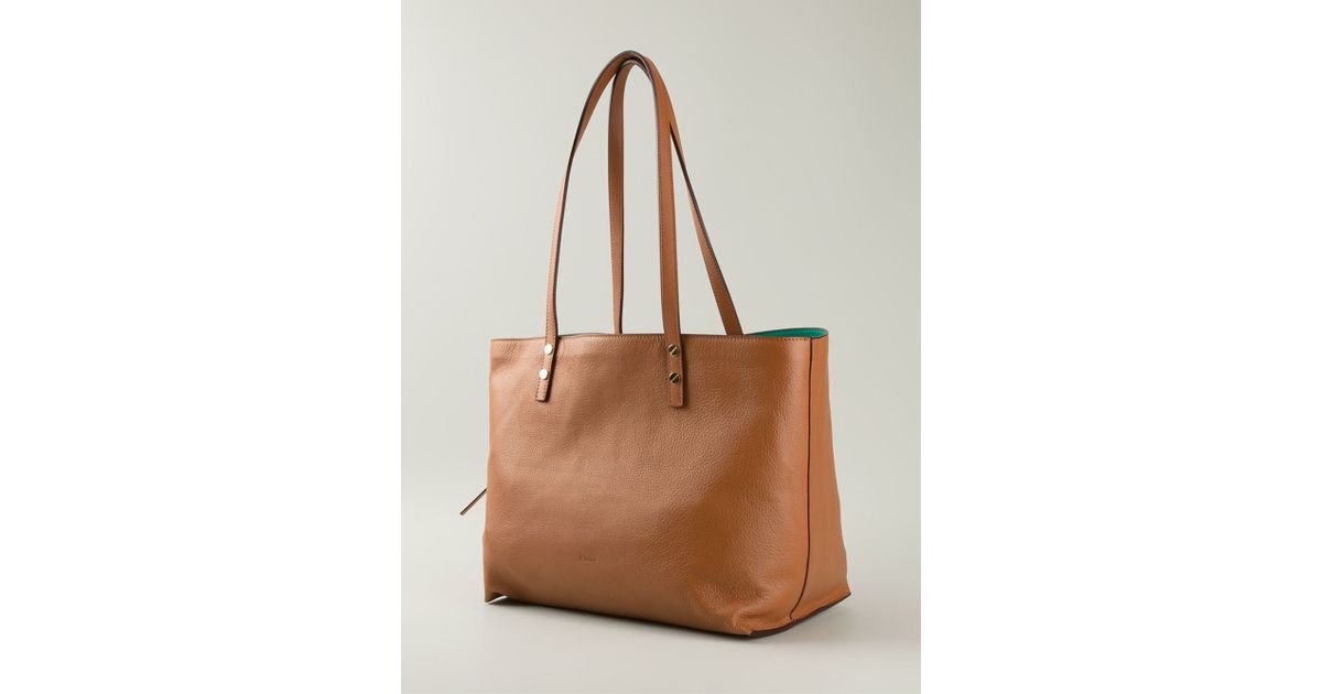 chloe elsie shoulder bag - Chlo \u0026#39;Dilan\u0026#39; Shopper Tote in Brown | Lyst