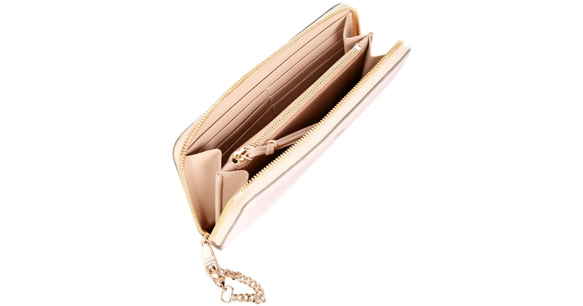chloe knockoff - Chlo Baylee Bi-Colour Leather Wallet in Pink (PINK MULTI) | Lyst