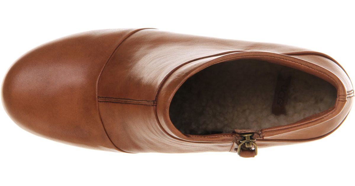 ugg australia carmine wedge boot chestnut leather ugg australia carmine wedge boot chestnut leather