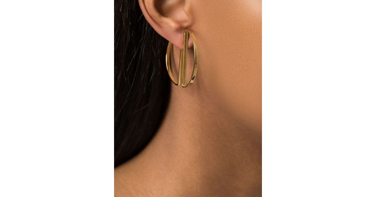 Lyst Maria Black Half Hoop Earrings In Metallic