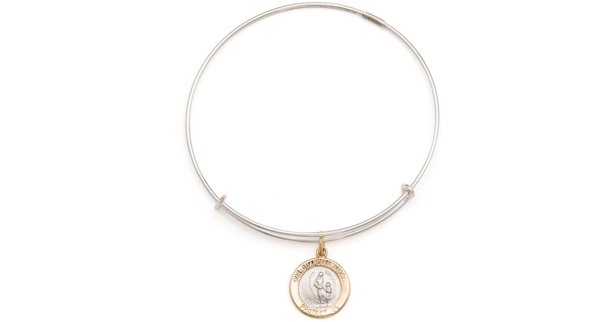 Lyst Alex And Ani Our Guardian Angel Two Tone Expandable Wire Lyst Alex And Ani Our Guardian Angel Two Tone Expandable Wire Bangle Precious Metal Collection In Metallic